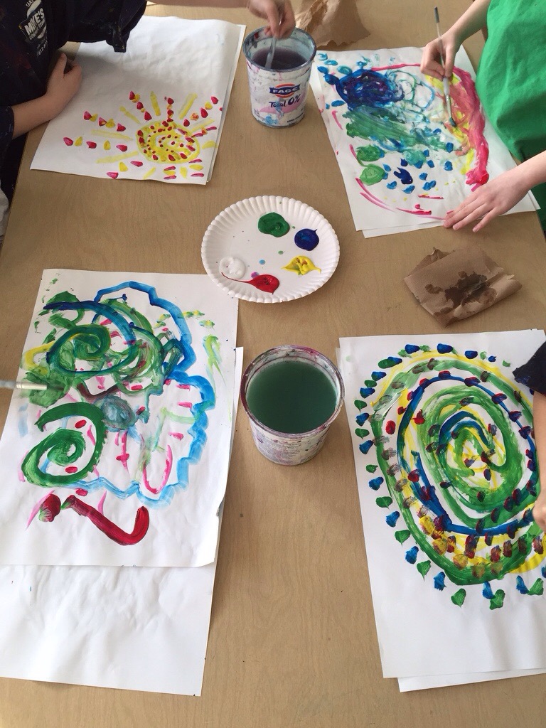 First Grade: Kandinsky paints to music